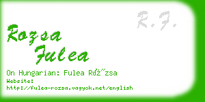 rozsa fulea business card